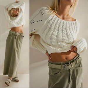 Free people Sandra pullover in ivory